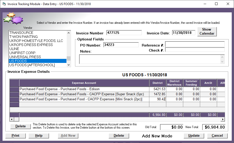 Invoice Tracking - Simple Data Entry
